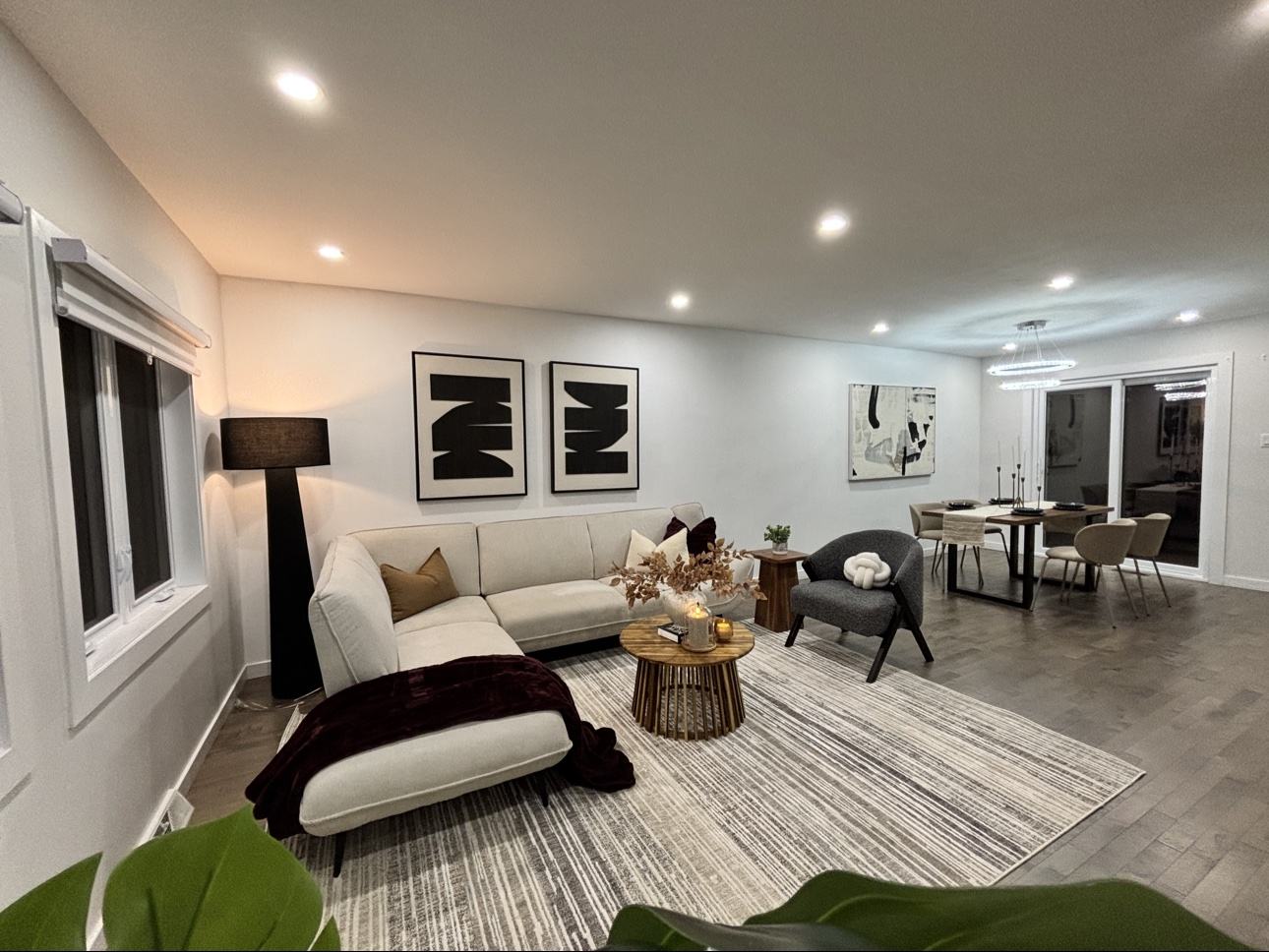 Salon après le home staging — Pierrefonds
